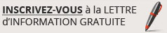 Inscrivez-vous à la lettre d'information gratuite