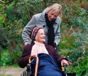 carer and elderly lady