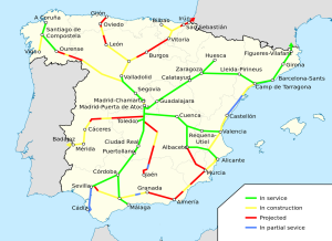 LGV CARTE ESPAGNE