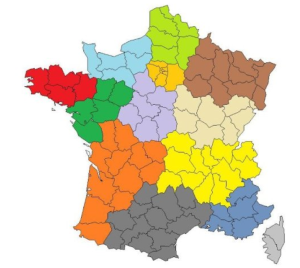 REGIONS CARTE