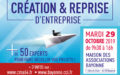 Mardi 29 octobre de 9H30 à 16H00 : Salon de la création et reprise d'entreprise à la maison des associations de Bayonne